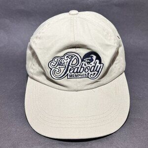 The Peabody Memphis Hotel Strap Back Hat Cap MV Beige Baseball Advertising Mens